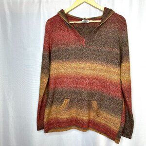 Rod’s True Western Equestrian Boho Earthy Wool Blend Hooded Sweater Large